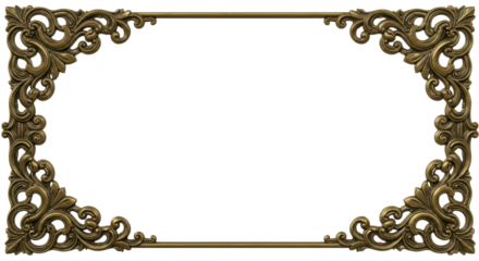 Vintage Decorative Frame: An ornate and elaborate vintage decorative frame with intricate details, showcasing classical elegance and timeless beauty.