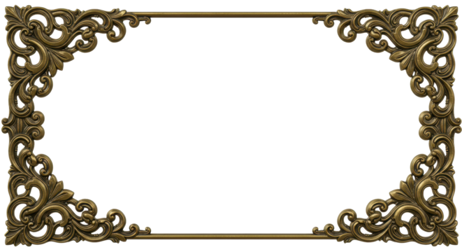 Vintage Decorative Frame: An ornate and elaborate vintage decorative frame with intricate details, showcasing classical elegance and timeless beauty.