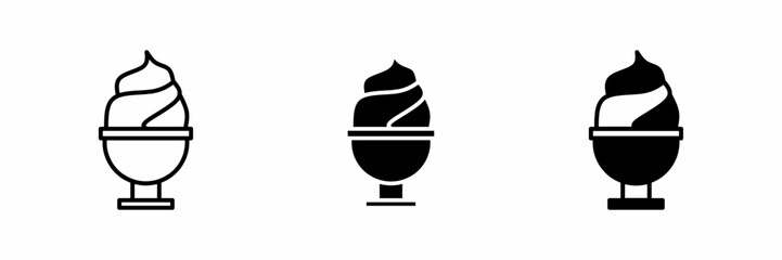 Vector illustration of a black ice cream