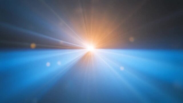 Skybound Horizon: A captivating convergence of light and space. The sun blazes, illuminating a vast expanse where hues of blue and gold meet in a seamless dance.