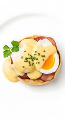 Eggs Benedict Delight - A Classic Breakfast Dish with Hollandaise Sauce.