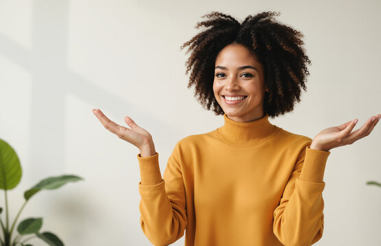 Cheerful Sign Language Teacher - Female Instructor Demonstrating Hand Gestures for Inclusive Education and Special Needs Communication Training