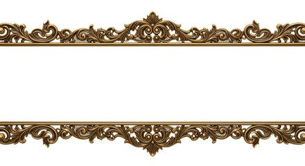 Ornate Decorative Frame: A detailed, antique gold-toned frame showcases intricate floral patterns and elegant scrolls, offering a touch of classical charm and timeless elegance.