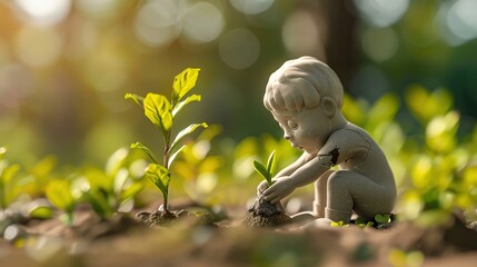 3D render iconA clay character representing fire with a fiery aura and burning objects around it 3d electric