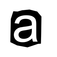 Letter A Grunge Typography - Distressed Capital Alphabet Character Bold Vintage Font Textured Monogram Design Weathered Rustic Letterform Black Graphic Element for Logo Brand Initial Vector Illustrati