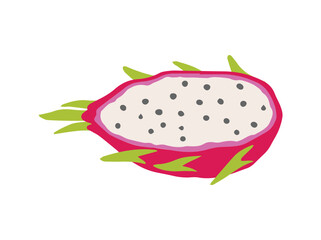 Fresh Dragon Fruit Pitaya Illustration
