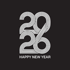 Happy New Year 2026 Minimal Design