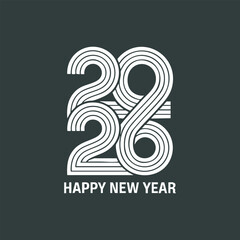 Happy New Year 2026 Minimal Design