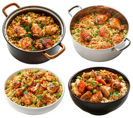 Roasted Chicken and Rice Bowls – Grilled Poultry with Herbs, Vegetables, and Peas for Healthy Meal Prep and Food Blogging