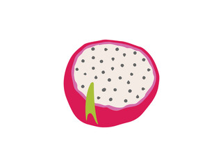 Sliced Ripe Dragon Fruit Pitaya
