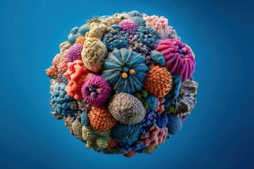 Naklejka premium Coral reef restoration efforts community initiative promoting ocean regeneration and ecosystem recovery for marine biodiversity health