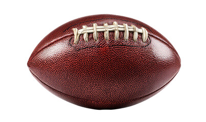 Close-up of a brown American football