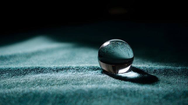 psychic. A crystal ball glows softly on a velvet cloth in a dark room. wellbeing guides, coaching materials, designed for mental health education and mindfulness programs, used by data scientists.