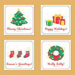 christmas holiday card set