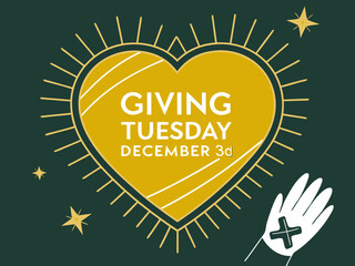 Giving Tuesday December 3rd A Heartfelt Call to Action for Charitable Giving graphic featuring