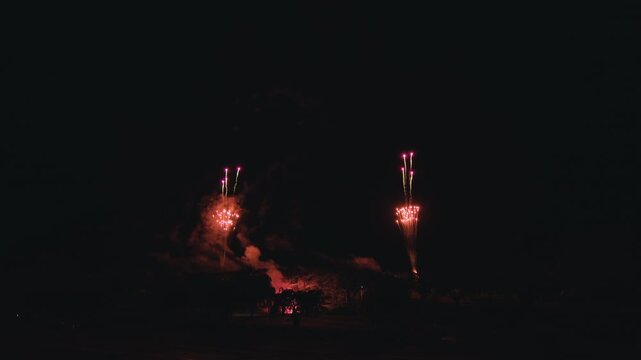 音楽花火 ワイドミュージックスターマイン 音無し Music Fireworks Wide Music Starmine No Sound 