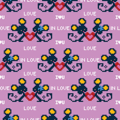 Animal pattern in geometric shapes, seamless, designed for fabric, clothing, wallpaper, background.