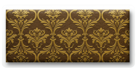 Antique wallpaper pattern: An intricate and elegant repeating pattern of antique wallpaper in golden and brown tones. Evoking history.