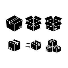 Box Package Icon Set – Delivery, Shipping, and Logistics Vector Pack