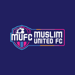 The logo collection for Muslim United FC features a modern and dynamic football club identity.