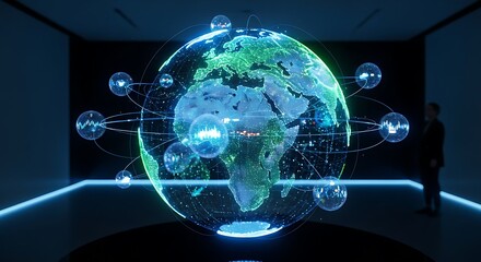 Global Connectivity - A Futuristic Earth Visualization.
