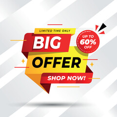 Dynamic Big Offer Discount Tag for Online Marketing