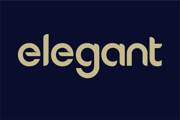 Elegant word logo design on dark blue background.