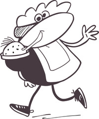 Elegant hand-drawn laurel wreath with organic floral elements