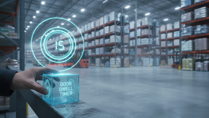 Cold chain logistics warehouse logistic temperature control efficient door dwell timer improves energy saving and inventory safety