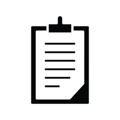 Clipboard Solid Illustration Icon Vector for Office and Document Design