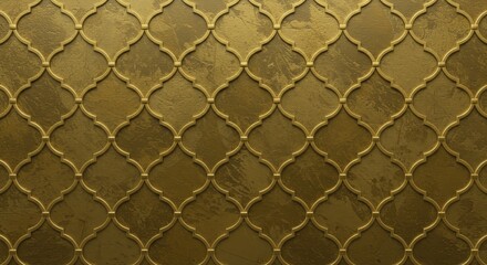 Golden Ornamental Texture: A captivating close-up of a richly textured surface, adorned with an elegant golden pattern, reflecting the beauty of intricate design and luxurious aesthetics.