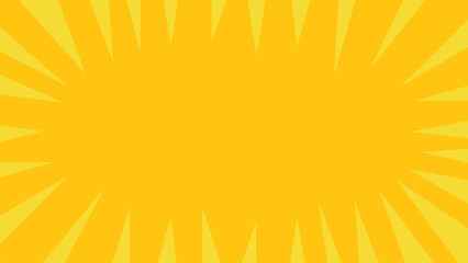 Comic style burst with bold yellow and orange rays, perfect for action panels, sound effects, retro pop art, hero scenes, and dynamic storytelling visuals.