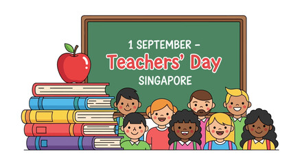 Teachers Day Singapore Celebrated with Students and Apple.