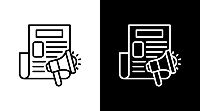 Press Release With Icon Set Design