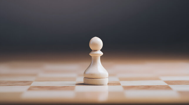 gambit. A single chess piece on a wooden board, connecting two sides in a minimalist game. tutorial guides, club newsletters, designed for tourism and weekend activity guides.