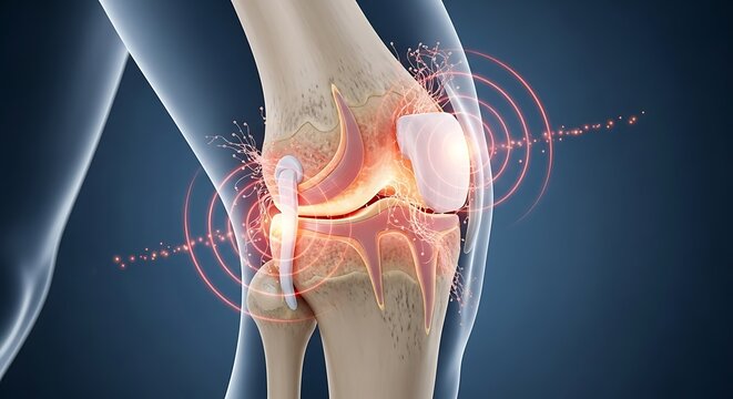 Knee Pain Illustration - Understanding Causes and Treatment Options.
