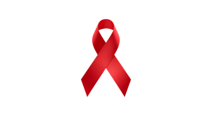 Red ribbon symbol for aids hiv awareness and support campaign icon