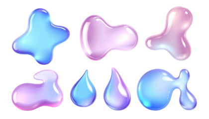 3d glass holographic y2k abstract shape set - heart, flame, stars, cherry, lightning, crown, chain, arrow, polygon, spiral line, sphere with neon gradient isolated on black background 