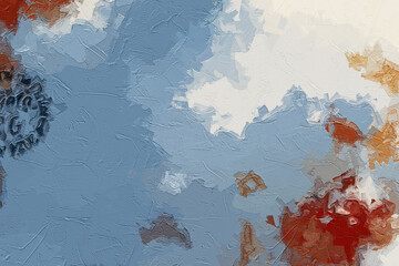 Various oil paintings, flowers, tulips, chrysanthemums, roses, peonies, fruits, streams, scenery, spotted deer, forests, birds