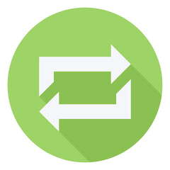 Green Circle Exchange Arrows Icon