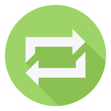 Green Circle Exchange Arrows Icon