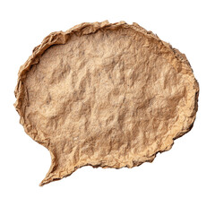 PNG Crumpled Brown Paper Speech Bubble for Creative Projects