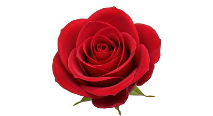 Vibrant Red Rose Bloom Against a Deep Black Background