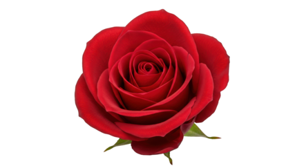 Vibrant Red Rose Bloom Against a Deep Black Background