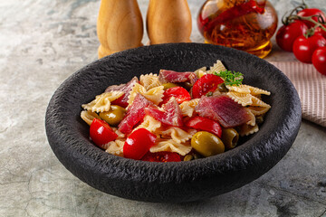 Pasta Farfalle with fresh Tuna fish