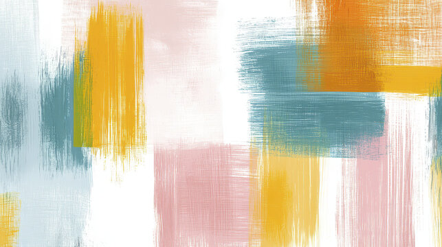Abstract pastel tones in soft brush strokes create vibrant and calming composition, perfect for modern decor