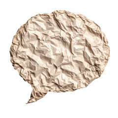 Light Brown Crumpled Paper Round Cutout for Creative Projects
