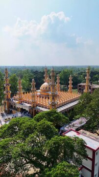 4K Drone View of 201 Dome Mosque, Tangail, Bangladesh &ndash; Travel Landmark