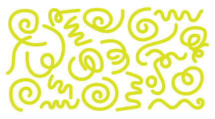 Modern Abstract Art with Fluid Lines and Minimal Shapes Squiggle abstract line and shapes