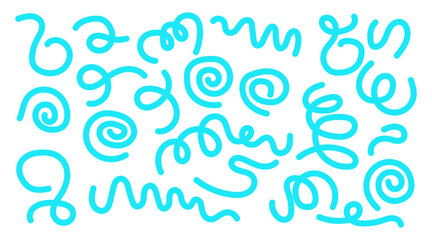 Contemporary Abstract Composition with Fluid Lines and Shapes Squiggle Abstract Line And Shapes